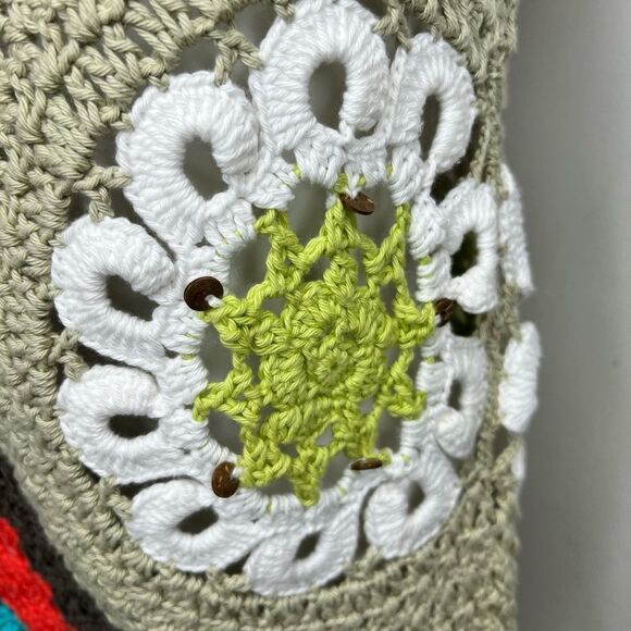 Pure Handknit For Fresh Produce Crocheted Floral Asymmetrical Tank Top - Picture 2 of 9